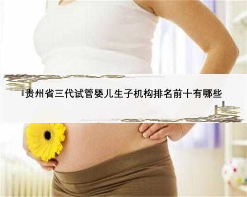 贵州省三代试管婴儿生子机构排名前十有哪些